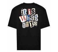 It is What It is Graphic Oversize T-Shirt, Back Print Black XL Style 1
