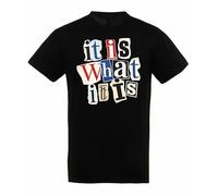 It is What It is Graphic Oversize T-Shirt, Back Print Black XXL Style 1