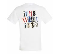 It is What It is Graphic Oversize T-Shirt, Back Print White L Style 1