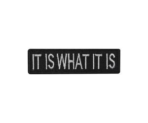 It is What It is Letters Patch Iron On Embroidered Applique Patch It is What It is Words Iron On Sew On Emblem Badge