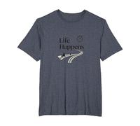 It is What It is: Life Happens Motivational Quote T-Shirt, Men's Big and Tall, Heather Blue, 5X Tall