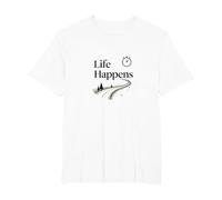It is What It is: Life Happens Motivational Quote T-Shirt, Men's Big and Tall, White, 4X Tall