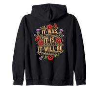 It Is What It Is Motivational Gardencore Poppy Flower Quote Zip Hoodie