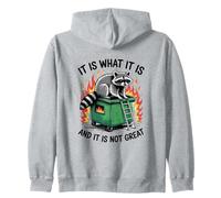 It Is What It Is Not Great Raccoon Dumpster Fire Zip Hoodie