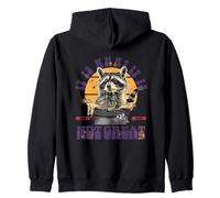 It Is What It Is Not Great Raccoon Pizza Zip Hoodie