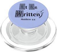 It Is Written, Bible Verse, Scripture Text Inspiration PopSockets PopGrip for MagSafe