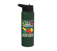 It Isn't A Toy It's Interlocking Brick System Brick Builder Stainless Steel Insulated Water Bottle