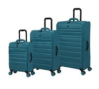 it luggage Census 3 Piece Softside 8 Wheel Spinner Set, Teal Sea, 3 PC Set, Census 3 Piece Softside 8 Wheel Spinner Set