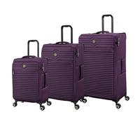 It Luggage Circulator 3-Piece Softside 8-Wheel Expandable Spinner Luggage Set, Italian Plum, L, Circulator 3-Piece Softside 8-Wheel Expandable Spinner Luggage Set