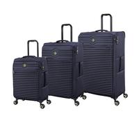 It Luggage Circulator 3-Piece Softside 8-Wheel Expandable Spinner Luggage Set, Maritime Blue, L, Circulator 3-Piece Softside 8-Wheel Expandable Spinner Luggage Set