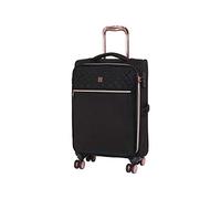 it luggage Divinity 8 Wheel Lightweight Semi Expander Cabin With Tsa Lock Suitcase, 47 L, Black