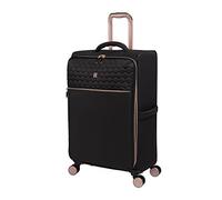 It Luggage Suitcase Lux-lite Divinity Eva - Black & Rose Gold 8 Wheel Suitcase - Medium | TJ Hughes