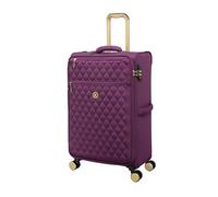 It Luggage Glimmering 28" Softside Checked 8 Wheel Expandable Spinner, Amaranth, M, Glimmering 28" Softside Checked 8 Wheel Expandable Spinner