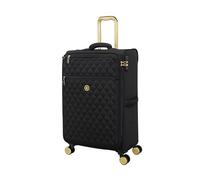 It Luggage Glimmering 28" Softside Checked 8 Wheel Expandable Spinner, Black, M, Glimmering 28" Softside Checked 8 Wheel Expandable Spinner
