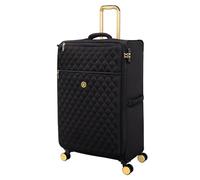 It Luggage Glimmering 32" Softside Checked 8 Wheel Expandable Spinner, Black, L, Glimmering 32" Softside Checked 8 Wheel Expandable Spinner