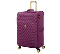 It Luggage Glimmering 32" Softside Checked 8 Wheel Expandable Spinner, Red (Amaranth), L, Glimmering 32" Softside Checked 8 Wheel Expandable Spinner