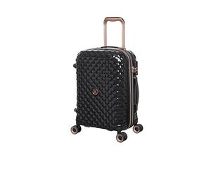 It Luggage Glitzy 21" 8 Wheel Hard CASE Trolley Expandable Spinner, Black, S, Glitzy 21" Hard Shell Carry-On Spinner with 8 Wheels, Expandable