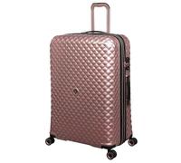 It Luggage Glitzy 31" Hardside Checked 8 Wheel Expandable Spinner, Metallic Rose Gold, L, Glitzy 31" Hardside Checked 8 Wheel Expandable Spinner, Metallic Rose Gold