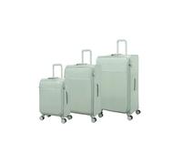 It Luggage Lustrous Luxe 3 Piece Softside 8 Wheel Spinner Set, Beige, L, Lustrous Luxe 3-Piece Softside 8-Wheel Spinner Set