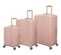 It Luggage Luxuriant 3 Piece Hardside 8 Wheel Expandable Spinner Set, Rose Sand, L, Luxuriant 3 Piece Hardside 8 Wheel Expandable Spinner Set