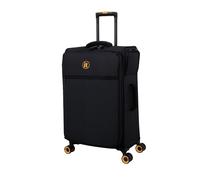 IT Luggage Simultaneous Expandable 8 Wheel Soft Medium Suitcase - Black