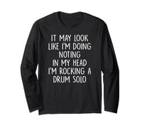 It May Look Like I'm Doing Noting Retro Vintage Long Sleeve T-Shirt