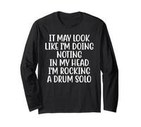 It May Look Like I'm Doing Noting Retro Vintage Long Sleeve T-Shirt