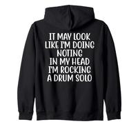 It May Look Like I'm Doing Noting Retro Vintage Zip Hoodie