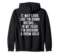It May Look Like I'm Doing Noting Retro Vintage Zip Hoodie