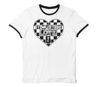 It Must Be Love Ska Music 2 Tone Madness Men's Contrast Ringer T-Shirt M/White