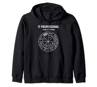 IT Professional Wheel Of Answers Funny Tech Support Joke Zip Hoodie