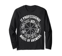 IT Professional Wheel of Answers Information Technology Tech Long Sleeve T-Shirt