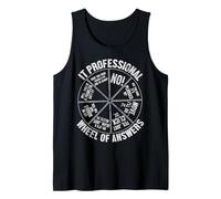 IT Professional Wheel of Answers Information Technology Tech Tank Top