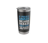 IT Project Manager Problem Solver Job Title Funny Stainless Steel Insulated Tumbler