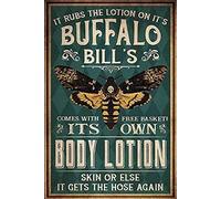 It Rubs The Lotion On Its Buffalo Bill Vintage Style Metal Tin Sign Home,Living Room,Kitchen,Dining Room,Bedroom,Farmhouse,Wall Decoration 8" x12"