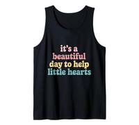 It’s a Beautiful Day to Help Little Hearts Teacher Retro Tank Top