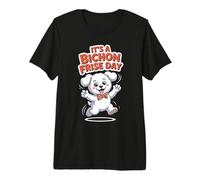 It’s A Bichon Frise Day Funny Cute Pet Dog Lover Cartoon Premium T-Shirt