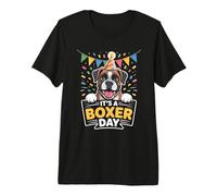It’s A Boxer Day Funny Cute Pet Pup Walk Dog Lover Cartoon Premium T-Shirt