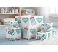 “It’s a Boy” Baby-Shower Gift Wrap | Gender Reveal Wrapping Paper Set | Cute Baby Boy Present Packaging (24 inch x 1m roll)