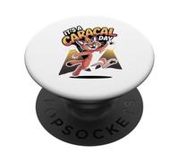 It’s A Caracal Day Funny Cute Wildcat Humor Quirky Animal PopSockets Adhesive PopGrip
