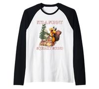 It’s a Funny Squeaky Sound Christmas Squirrel Raglan Baseball Tee