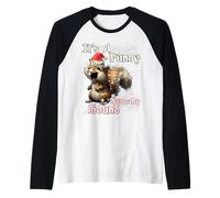 It’s a Funny Squeaky Sound Christmas Squirrel Raglan Baseball Tee