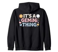 It’s A Gemini Thing Cute Zodiac Sun Moon Zip Hoodie