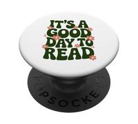 It’s a Good Day to Read Groovy Teacher Librarian Reading PopSockets Adhesive PopGrip
