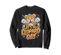 It’s A Leopard Day Cute Cartoon Animal Predator Jungle Art Sweatshirt