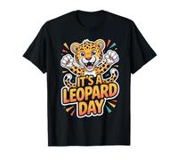 It’s A Leopard Day Cute Cartoon Animal Predator Jungle Art T-Shirt