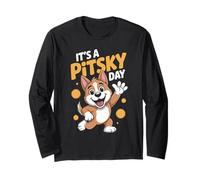 It’s A Pitsky Day Husky Pitbull Designer Dog Breed Owner Long Sleeve T-Shirt