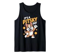 It’s A Pitsky Day Husky Pitbull Designer Dog Breed Owner Tank Top