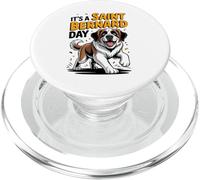 It’s A Saint Bernard Day Funny Mountain Alpine Rescue Dog PopSockets PopGrip for MagSafe