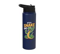 It’s A Snake Day Funny Cute Cartoon Animal Reptile Serpent Stainless Steel Insulated Water Bottle